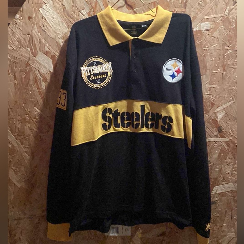 NFL Pittsburg steelers long sleeve polo